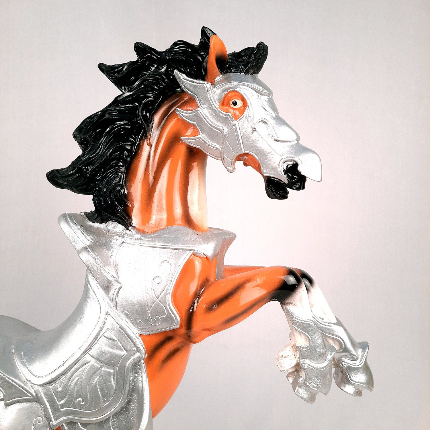 Horse Statue Figurine | Galloping Horse Showpiece - For Home, Table, Shelf, Good Luck, Vastu & Office Desk Decor - 19 Inch - Apkamart