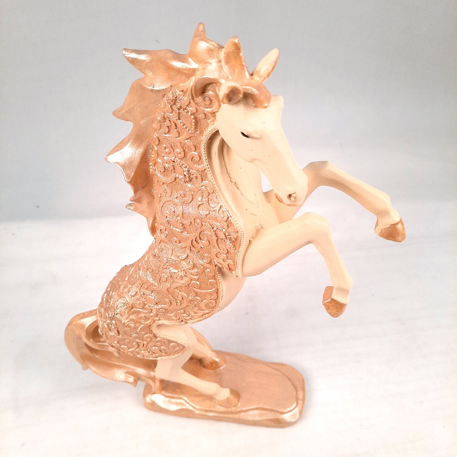 Horse Statue Figurine | Decorative Running Horse Showpiece for Money & Wealth - for Home Decor, Table, Living Room & Gift - apkamart #Style_Design 2