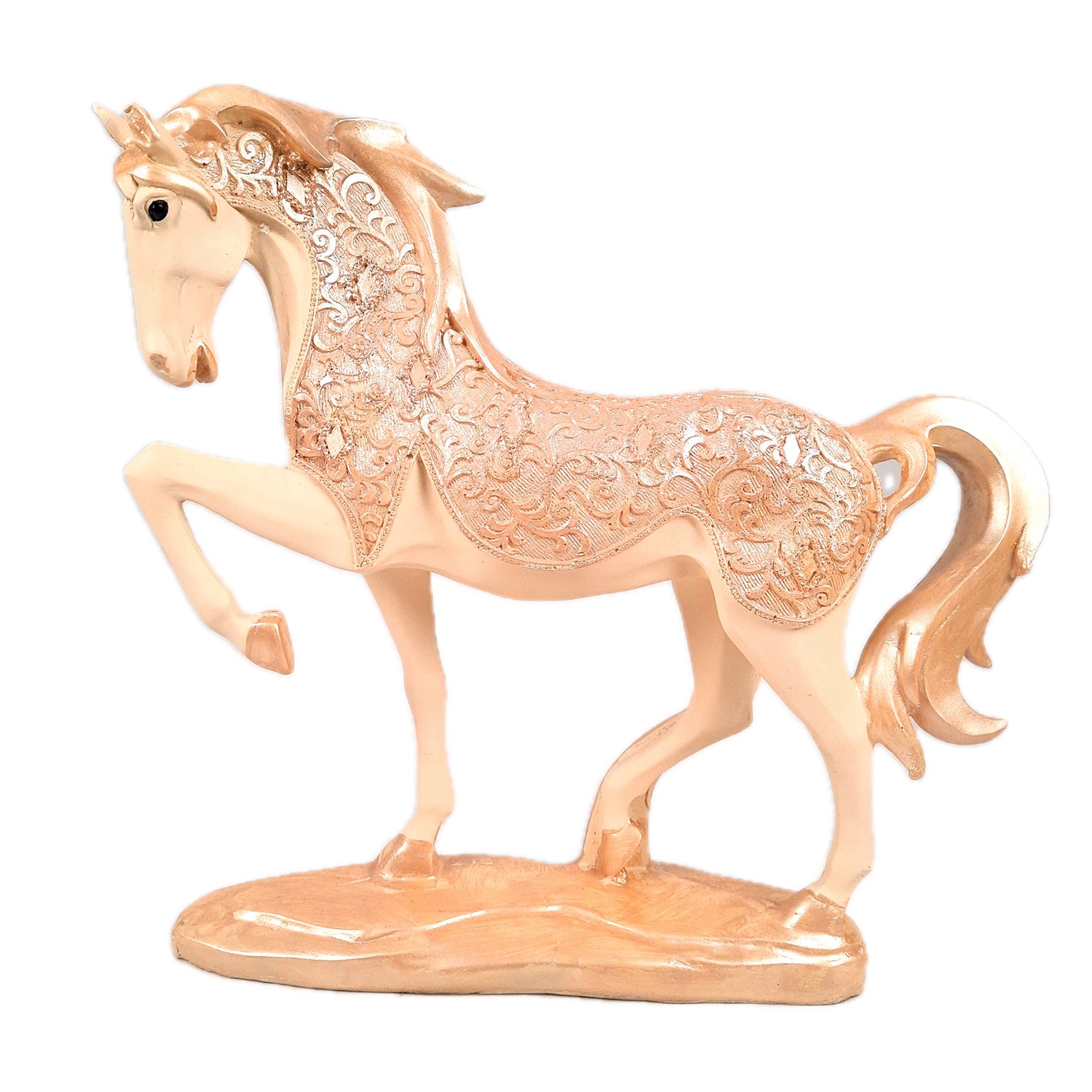 Horse Statue Figurine | Decorative Running Horse Showpiece for Money & Wealth - for Home Decor, Table, Living Room & Gift - apkamart #Style_Design 1