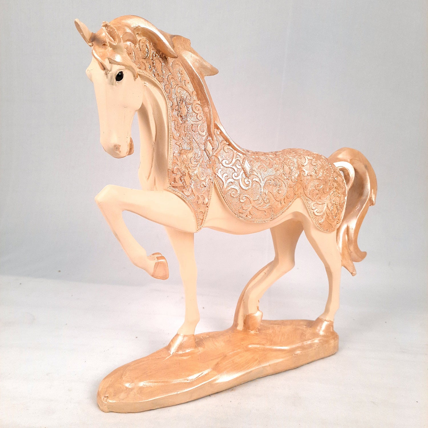 Horse Statue Figurine | Decorative Running Horse Showpiece for Money & Wealth - for Home Decor, Table, Living Room & Gift - apkamart #Style_Design 1