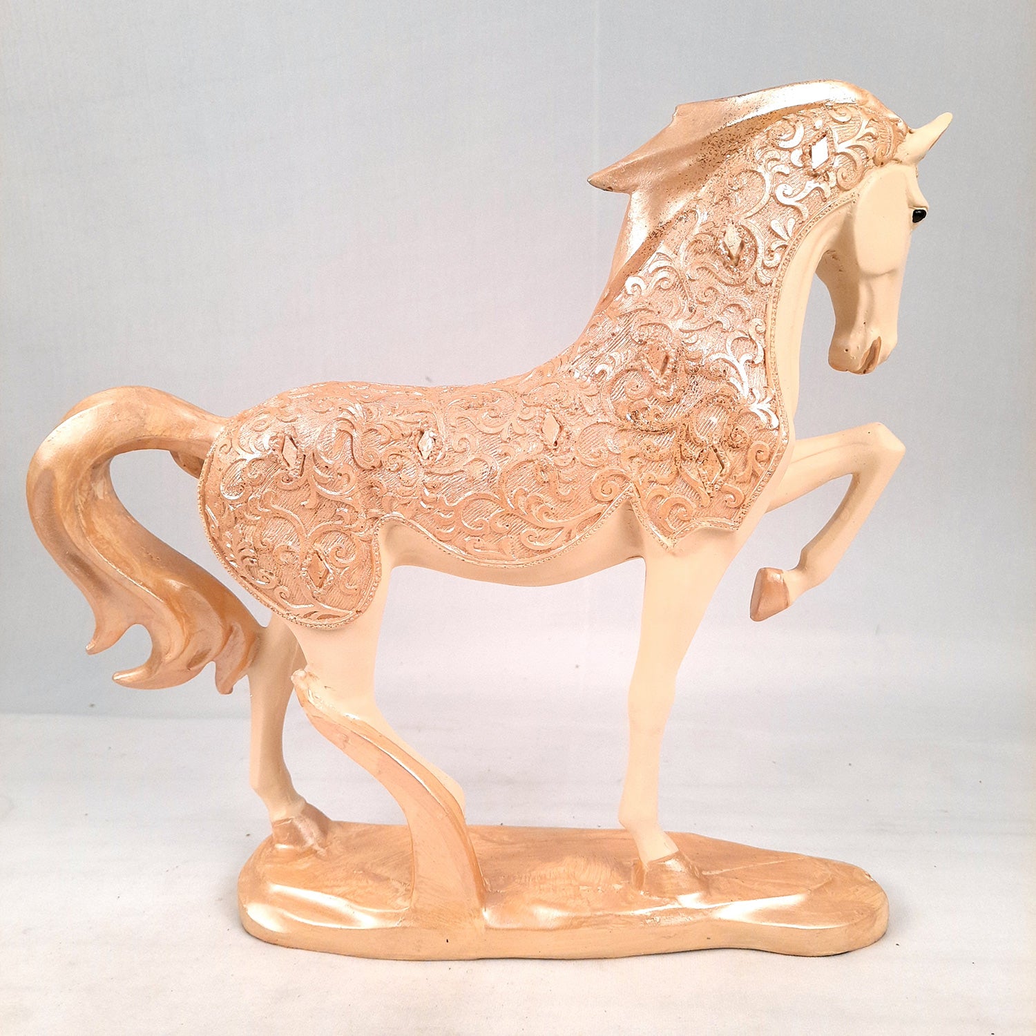 Horse Statue Figurine | Decorative Running Horse Showpiece for Money & Wealth - for Home Decor, Table, Living Room & Gift - apkamart #Style_Design 1
