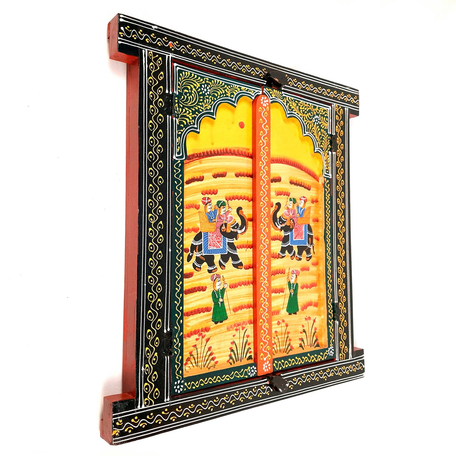 Wooden Window Jharokha Frame | Jharokha Wall Hanging - Apkamart