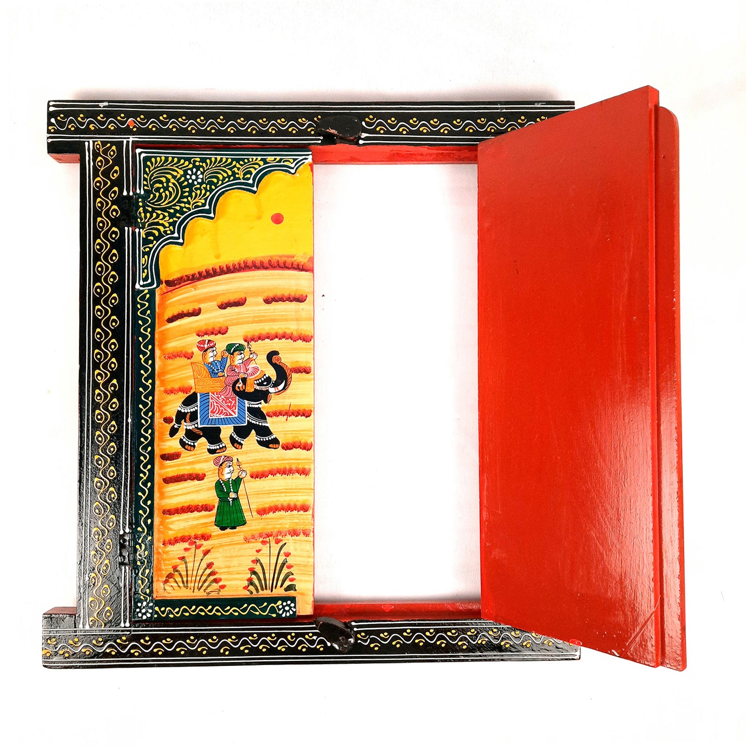 Wooden Window Jharokha Frame | Jharokha Wall Hanging - Apkamart