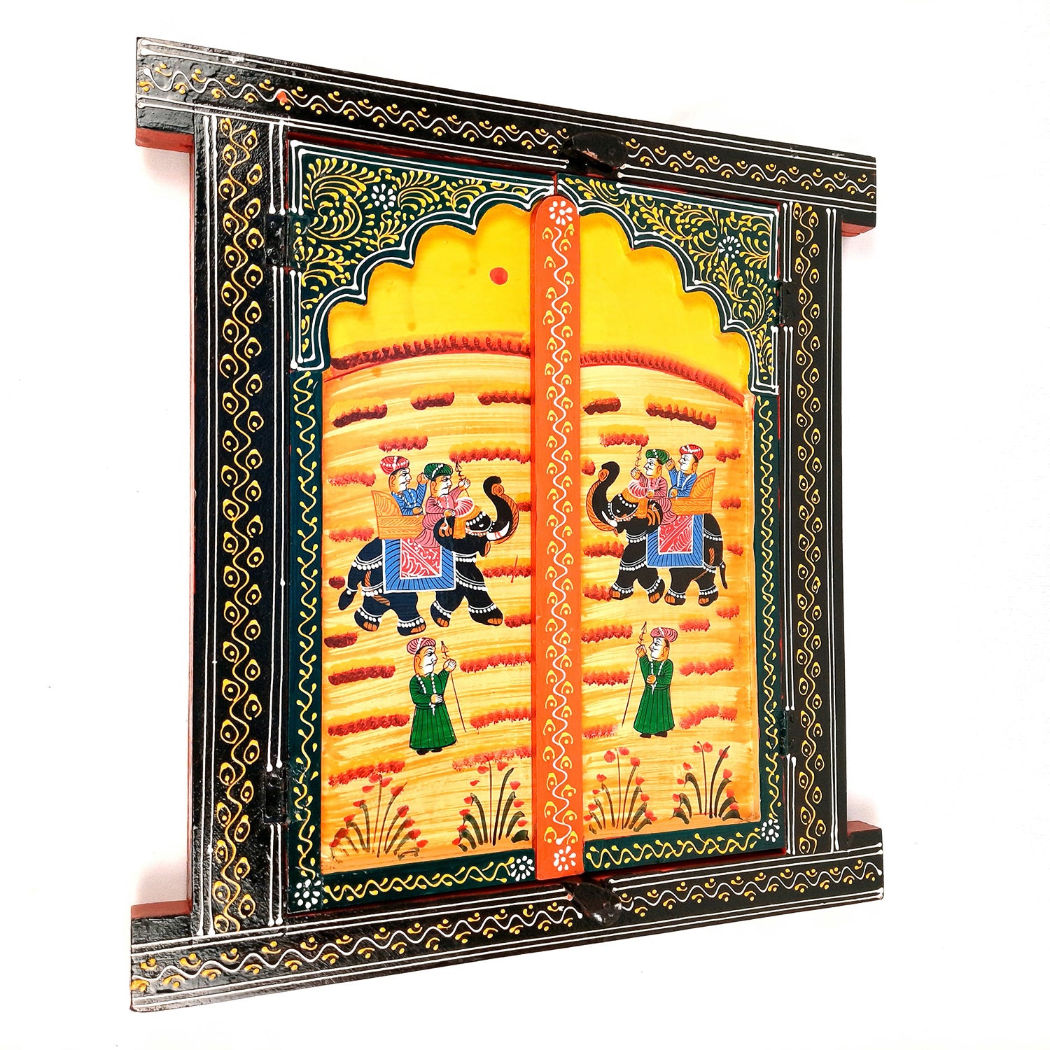 Wooden Window Jharokha Frame | Jharokha Wall Hanging - Apkamart
