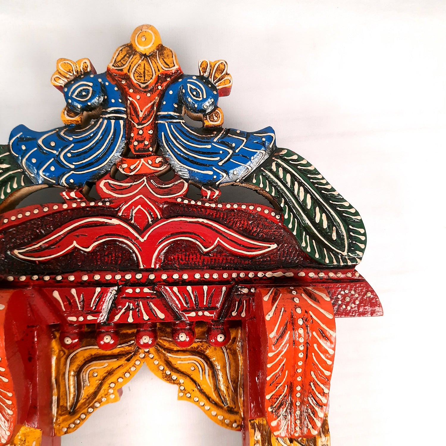 Jharokha Wall Hanging - Peacock Design | Jharokha Frame Hangings - For Home, Wall Decor, Living room, Entrance Decoration & Gifts - 17 inch - Apkamart