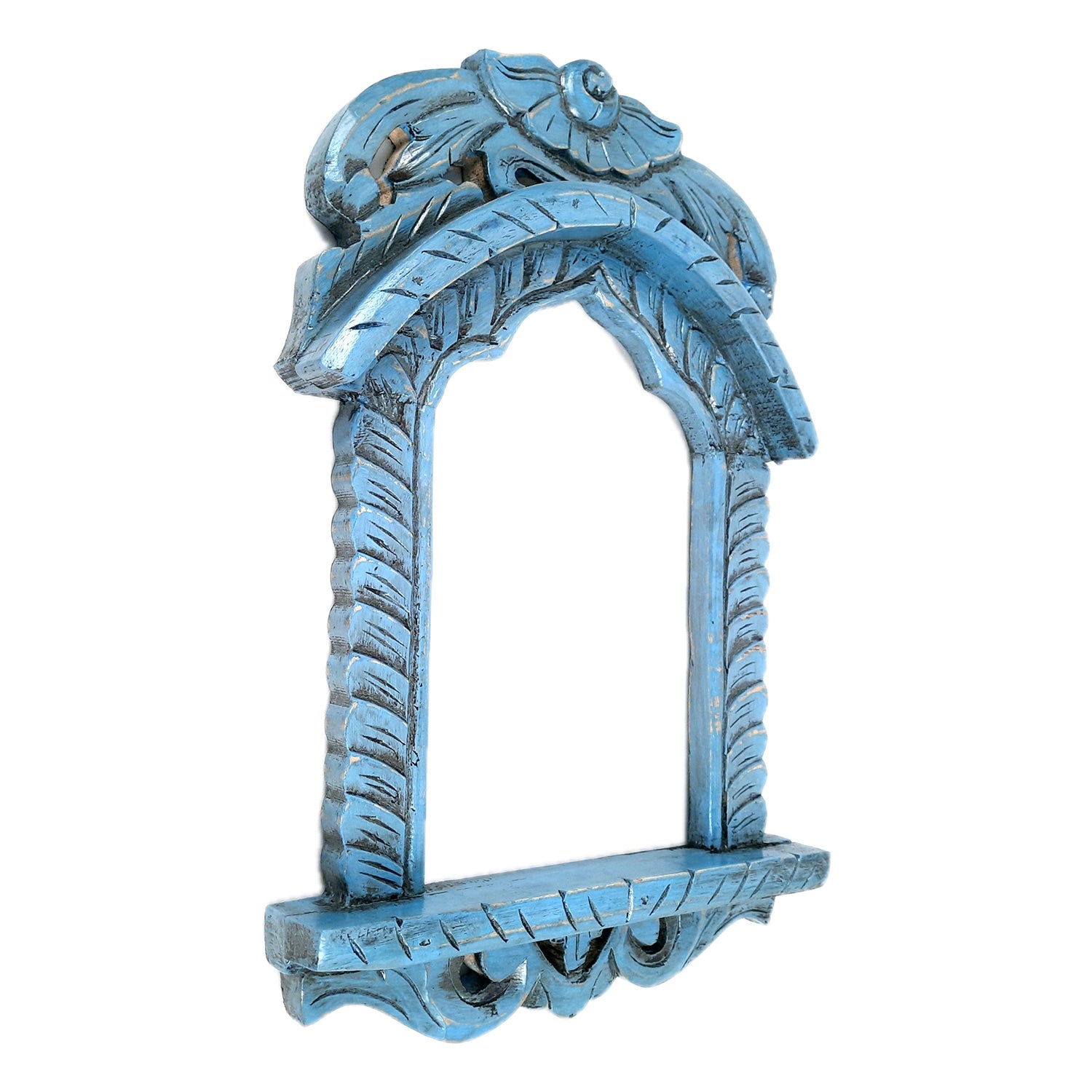 Jharokha Wall Hanging | Wooden Jharokha Frame Hangings - For Home, Wall Decor, Frames, Living room, Entrance Decoration & Gifts - 19 Inch - Apkamart #color_Blue