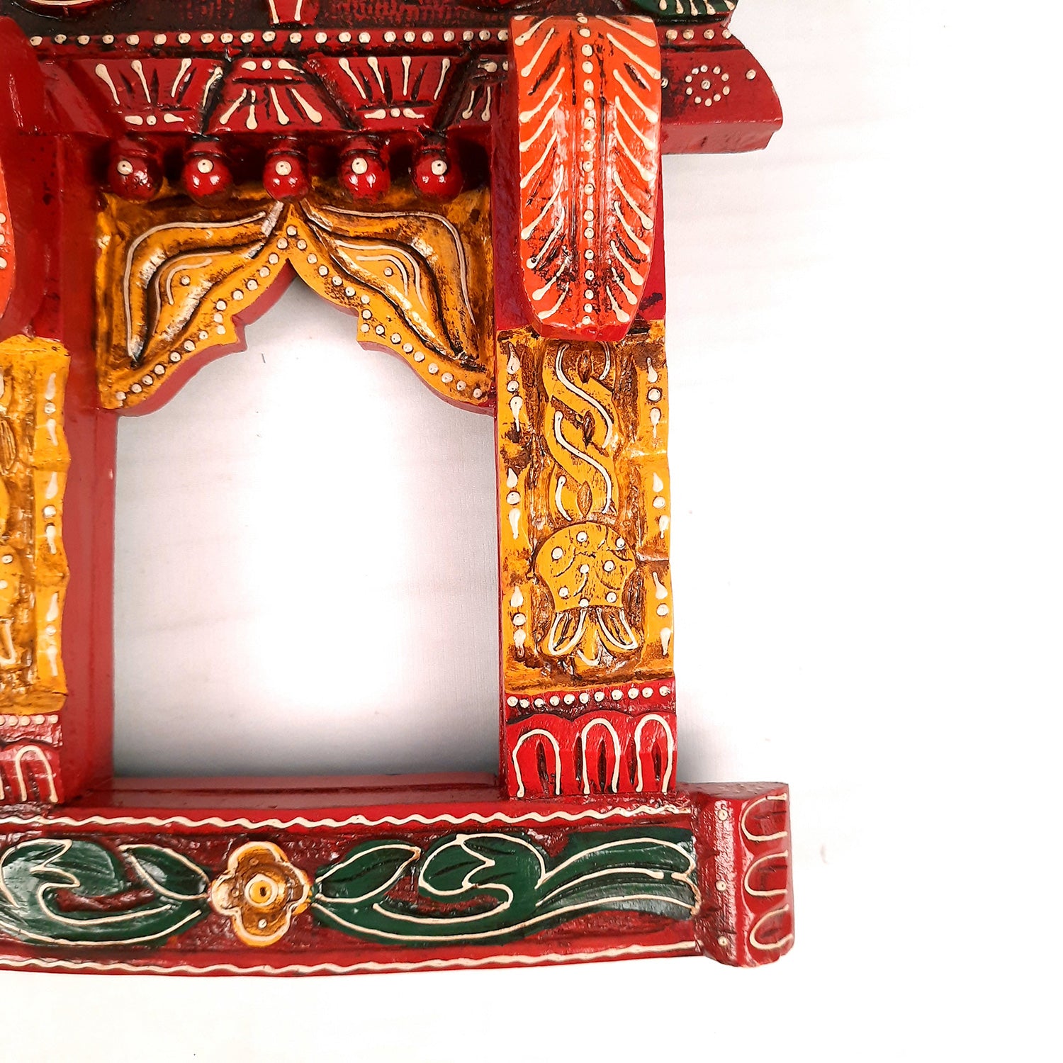 Jharokha Wall Hanging - Peacock Design | Jharokha Frame Hangings - For Home, Wall Decor, Living room, Entrance Decoration & Gifts - 17 inch - Apkamart