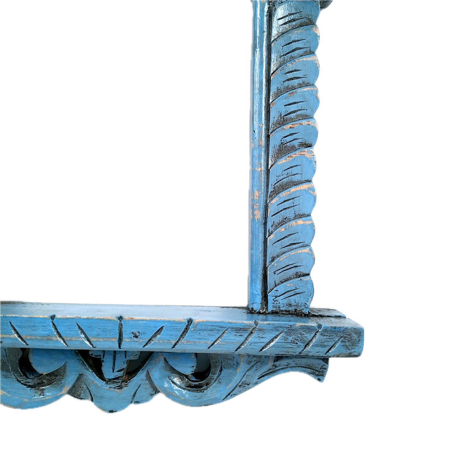 Jharokha Wall Hanging | Wooden Jharokha Frame Hangings - For Home, Wall Decor, Frames, Living room, Entrance Decoration & Gifts - 19 Inch - Apkamart #color_Blue