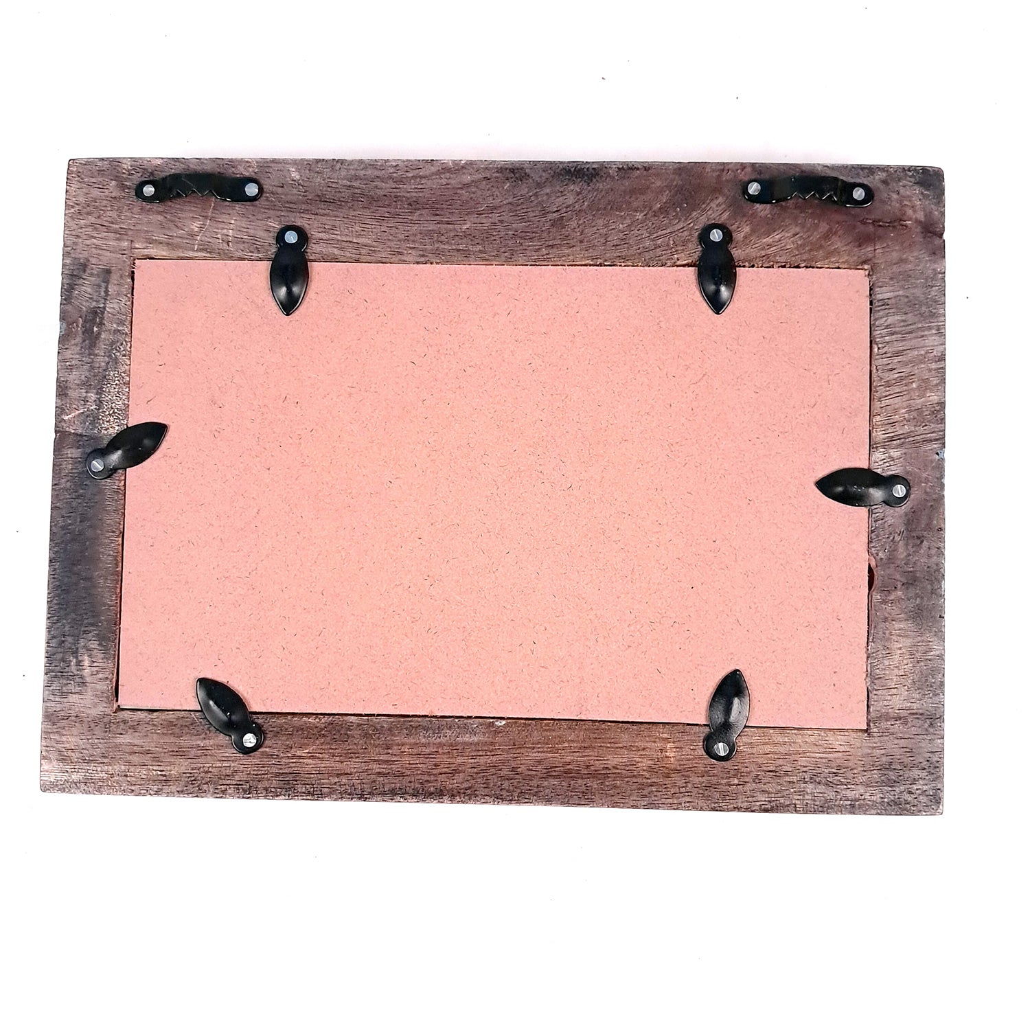 Wooden Jharokha Frame With Mirror Wall Hanging | Antique Finished Handcrafted Rustic Mirror Jharokha - Home, Wall Decor, Living room, Entrance Decoration & Gifts - 12 Inch (Pack Of 2)