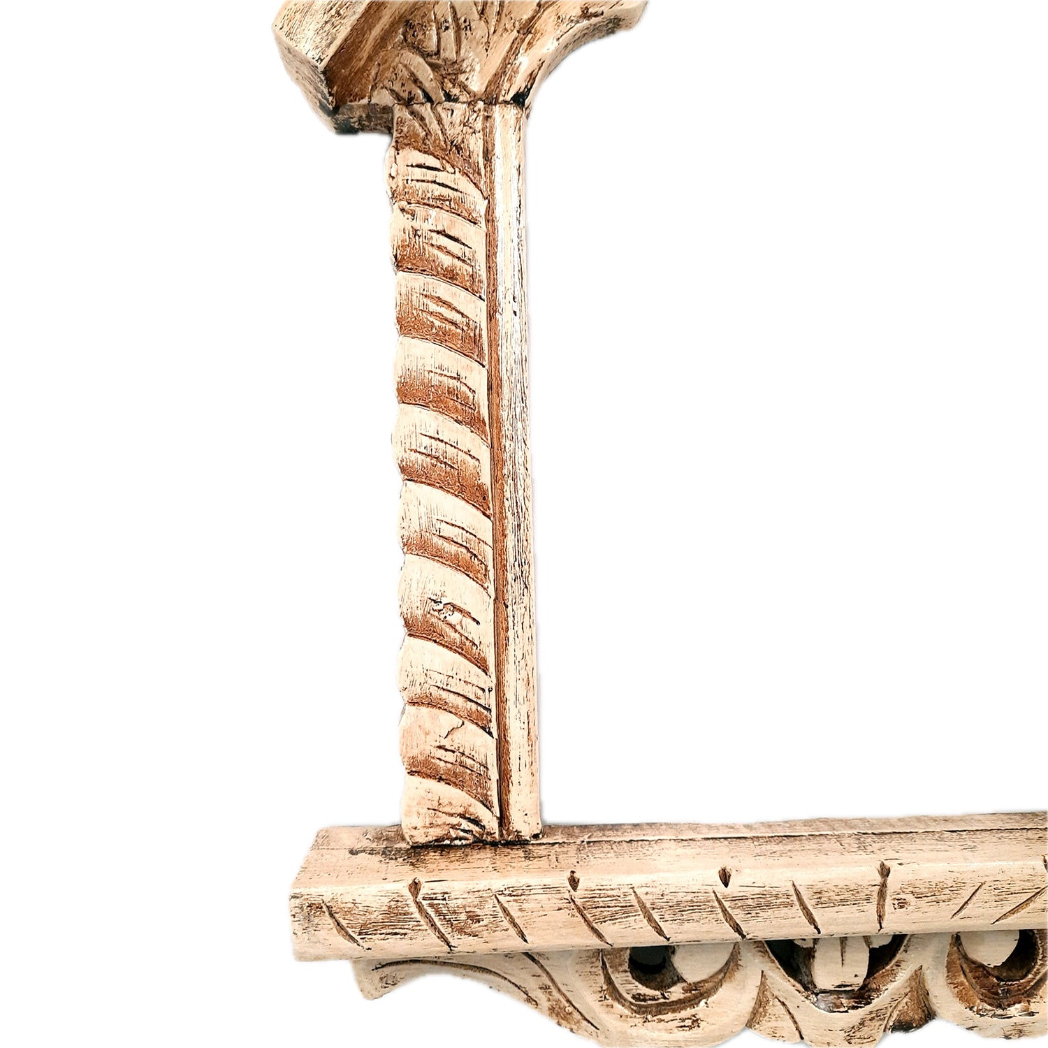 Jharokha Wall Hanging | Wooden Jharokha Frame Hangings - For Home, Wall Decor, Frames, Living room, Entrance Decoration & Gifts - 19 Inch - Apkamart #color_White