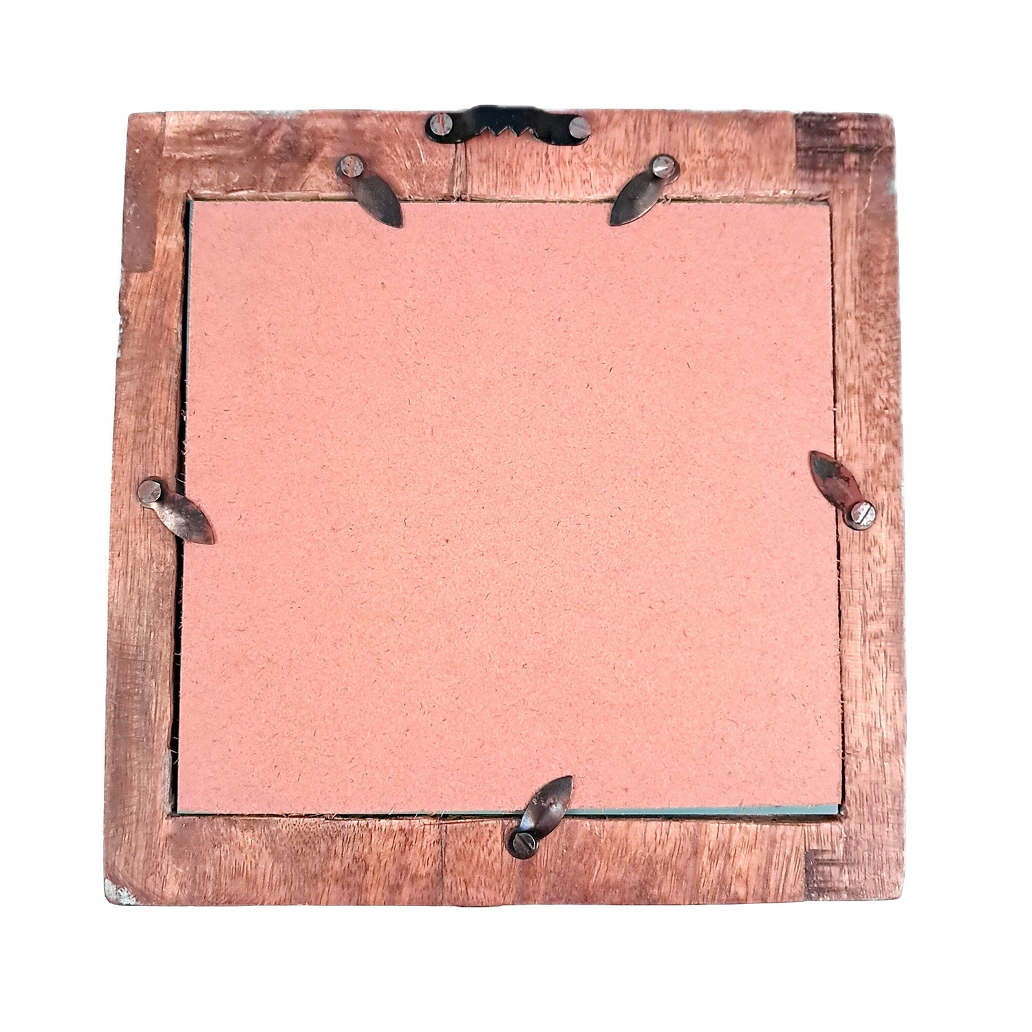 Wooden Jharokha Frame With Mirror Wall Hanging | Antique Finished Handcrafted Rustic Mirror Jharokha - Home, Wall Decor, Living room, Entrance Decoration & Gifts - 8 Inch - Apkamart