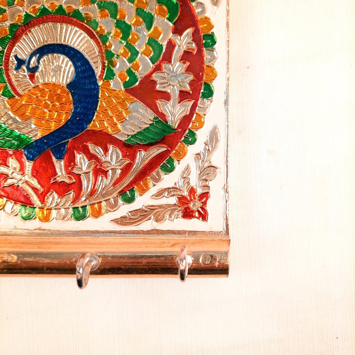 Key Holder Stands | Keys Hook Hangers - Minakari Design | Keys Organizer - For Home, Entrance, Office Decor & Gifts - 5 Inch (4 Hooks) - Apkamart