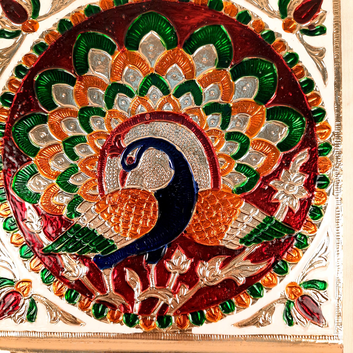 Key Holder Stands | Keys Hook Wall Hangers With Minakari Work| Keys Organizer - For Home, Entrance, Office Decor & Gifts - 5 Inch (4 Hooks) - Apkamart #Style_Pack of 2