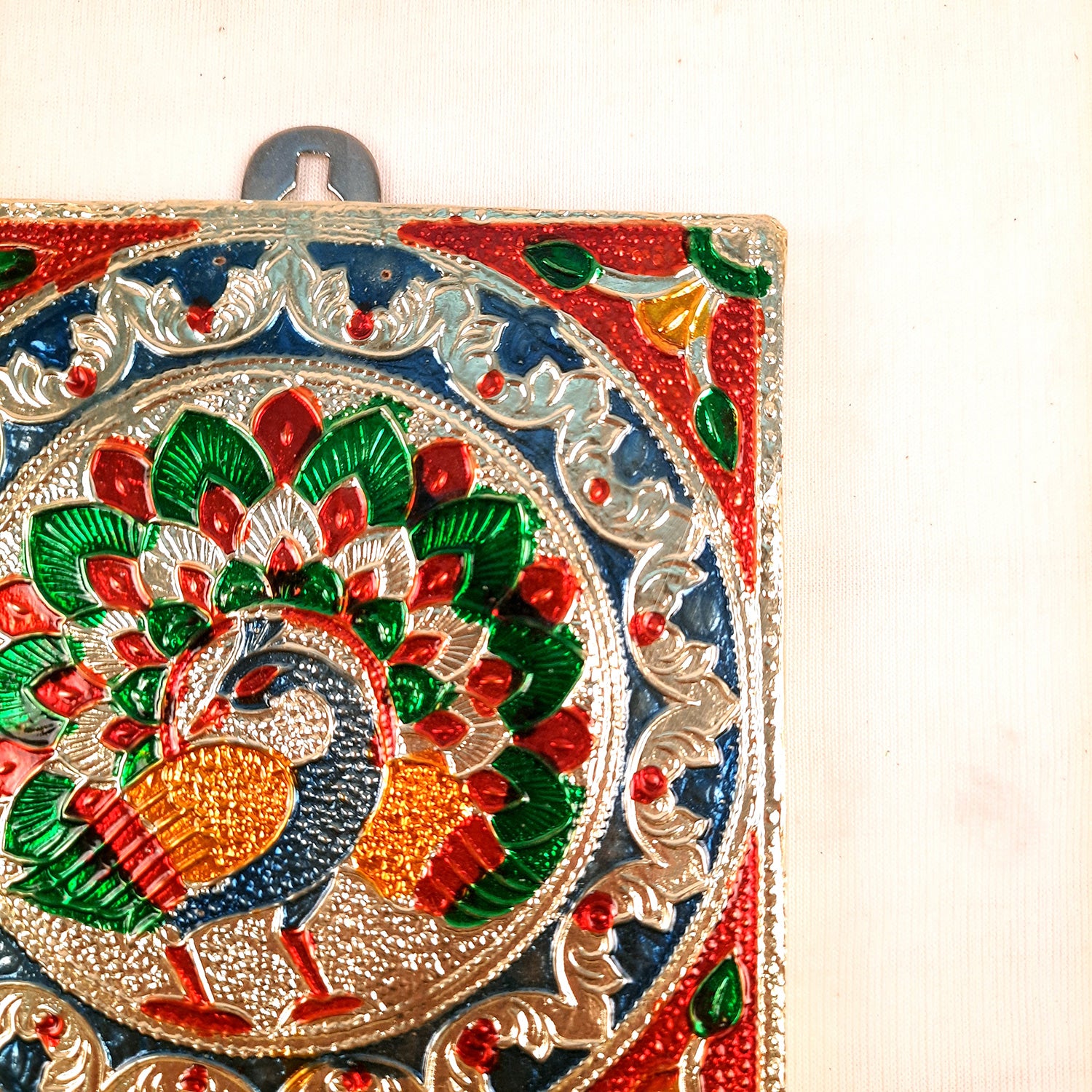 Key Holder Stands | Keys Hook Hangers - Minakari Peacock Design | Keys Organizer - For Home, Entrance, Office Decor & Gifts - 6 Inch (5 Hooks) - Apkamart #style_Pack of 1