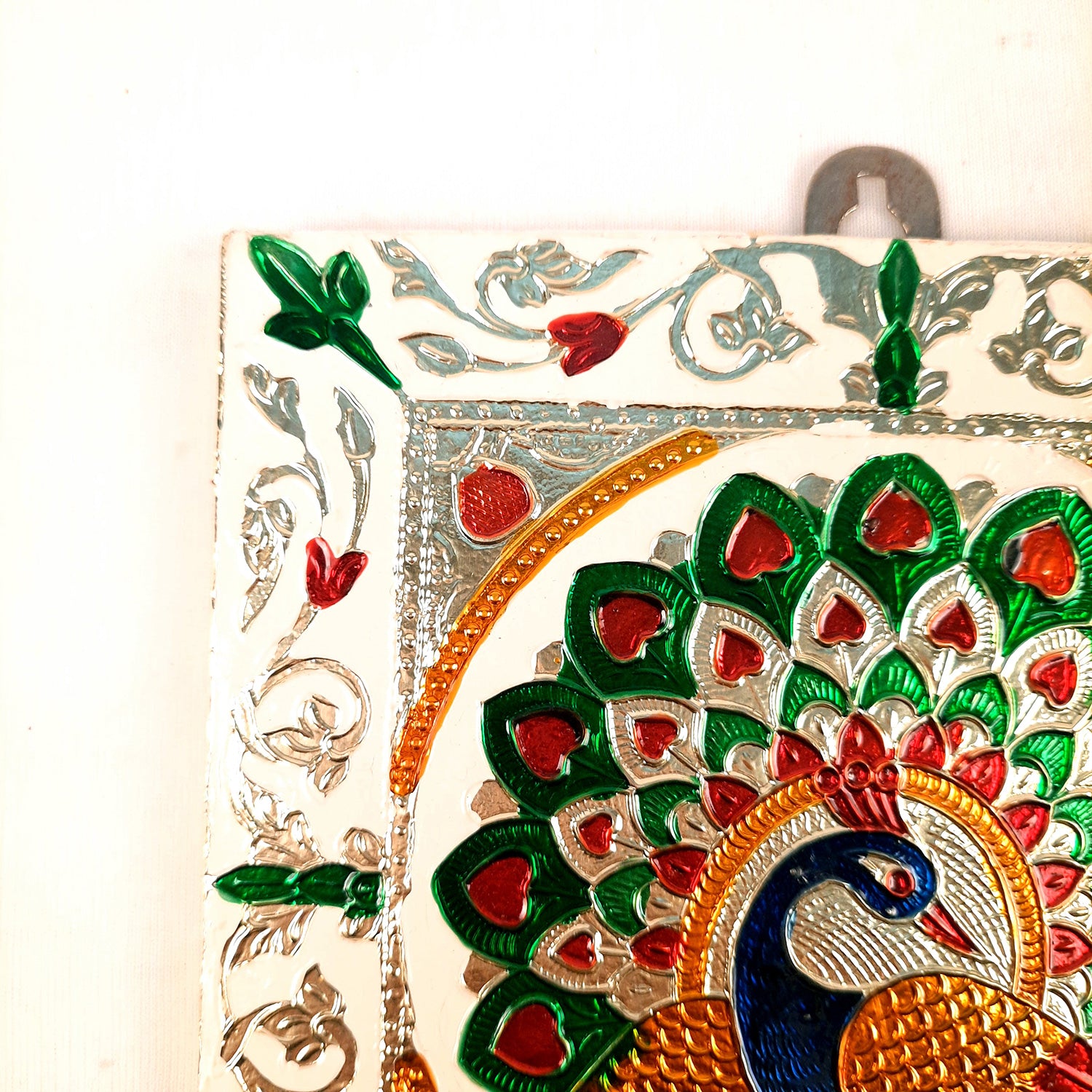 Key Hook Wall Hanging | Key Holder Stand Minakari Design | Key Hanger Organiser - For Home, Entrance, Office Decor & Gifts - 7 Inch - Apkamart #style_pack of 1