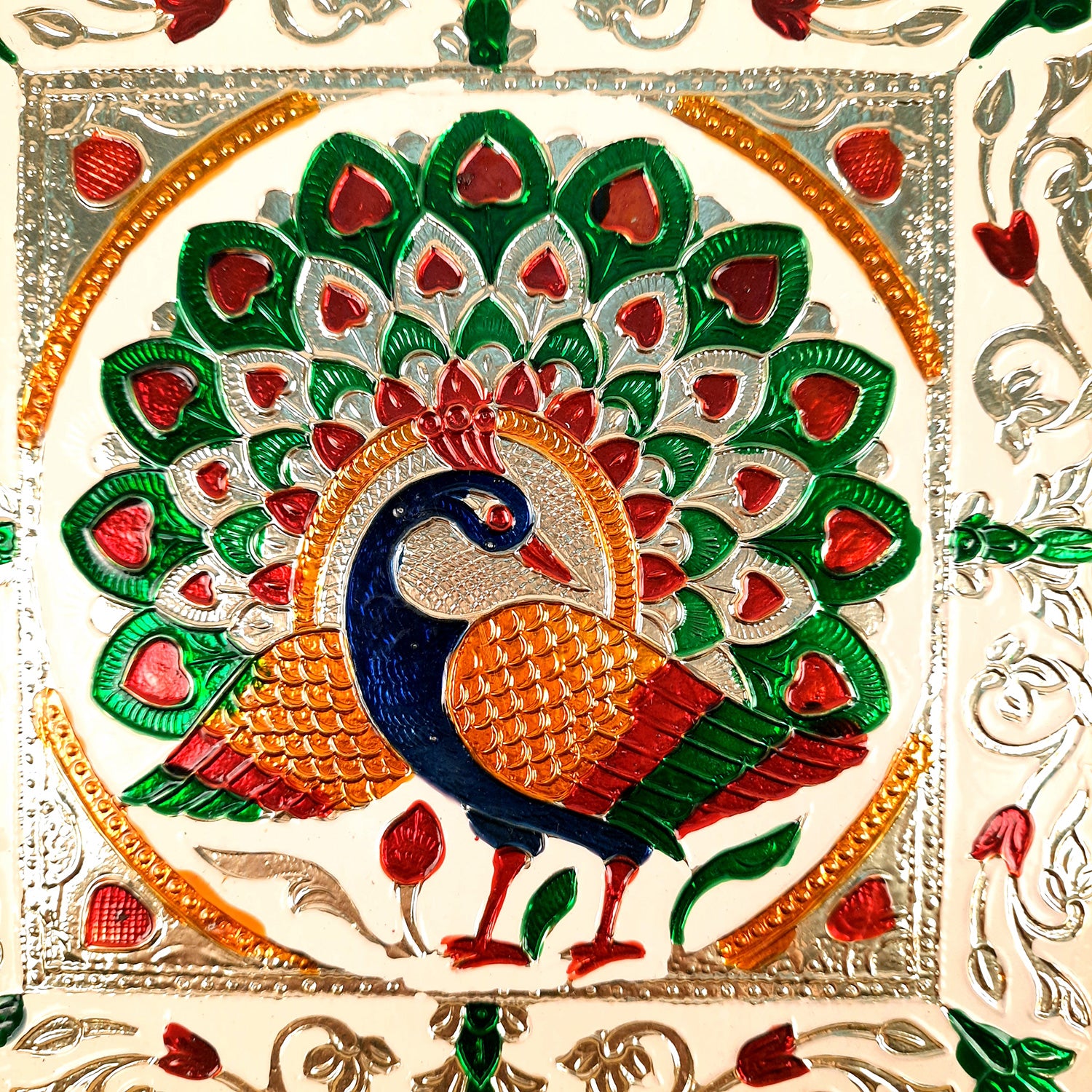 Key Hook Wall Hanging | Key Holder Stand Minakari Design | Key Hanger Organiser - For Home, Entrance, Office Decor & Gifts - 7 Inch - Apkamart #style_pack of 4