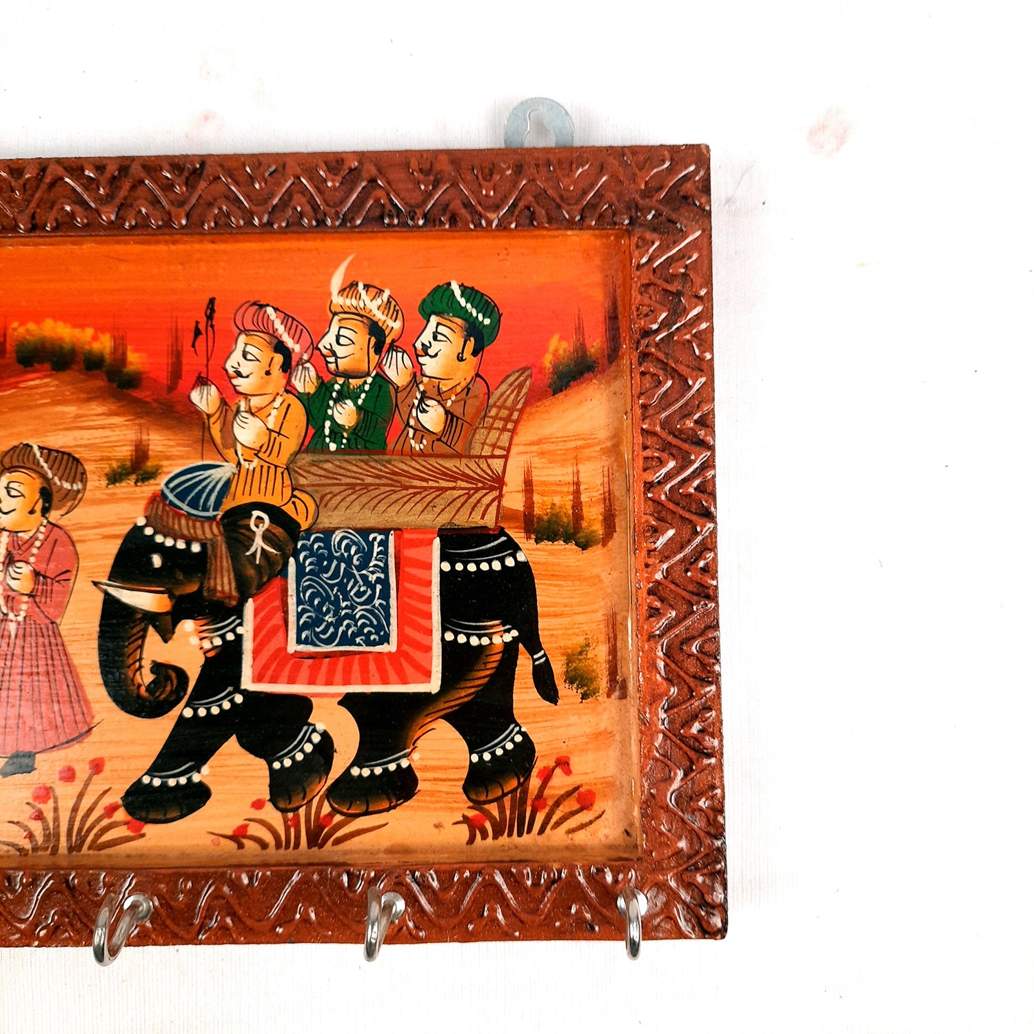 Key Holder Stands | Wooden Keys Hook Hangers | Keys Organizer - For Home, Entrance, Office Decor & Gifts - 12 Inch (6 Hooks) - Apkamart #Style_Pack of 3