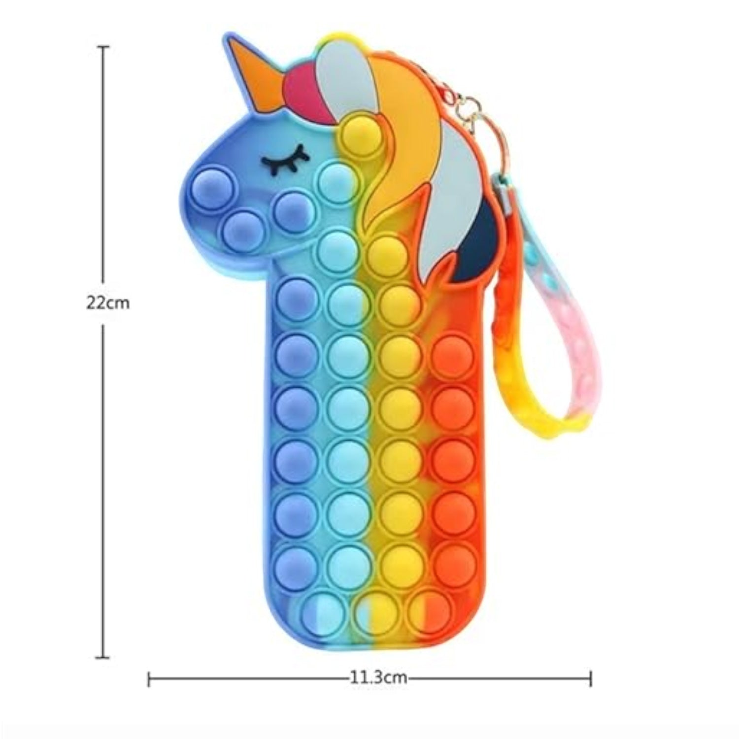 Pop It Pouch Unicorn | Pencil Box / Pen - Pencil Case | Pop It Toy | POP IT Bubble Pouch | Multifunctional Zipper Pouch - For School, College, Girls, Kids Birthday Gift & Return Gifts