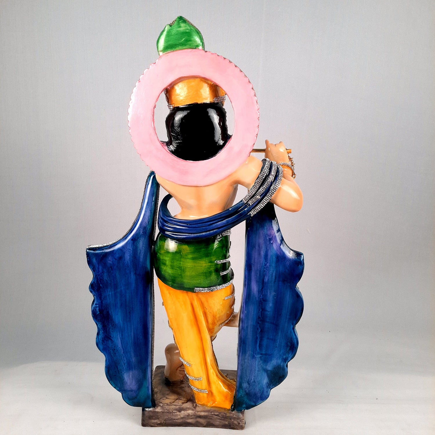 Krishna Idol Statue Big | Krishna Playing Bansuri Murti - for Home Decor, Living Room, Mandir, Temple, Pooja, Table, Office & Gifts - 22 Inch - apkamart