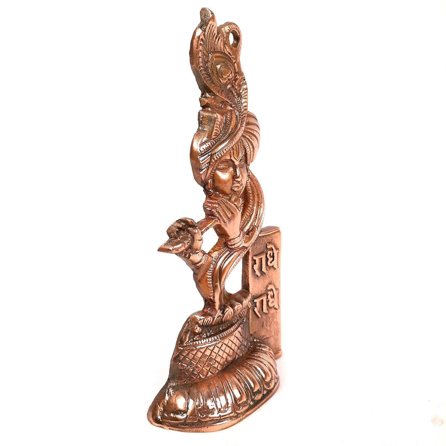 Shri Krishna Wall Hanging Idol | Lord Krishna Face Wall Hanging Statue Murti | Religious & Spiritual Art Sculpture - for Gift, Home, Living Room, Office, Puja Room Decoration - 11 Inch - Apkamart