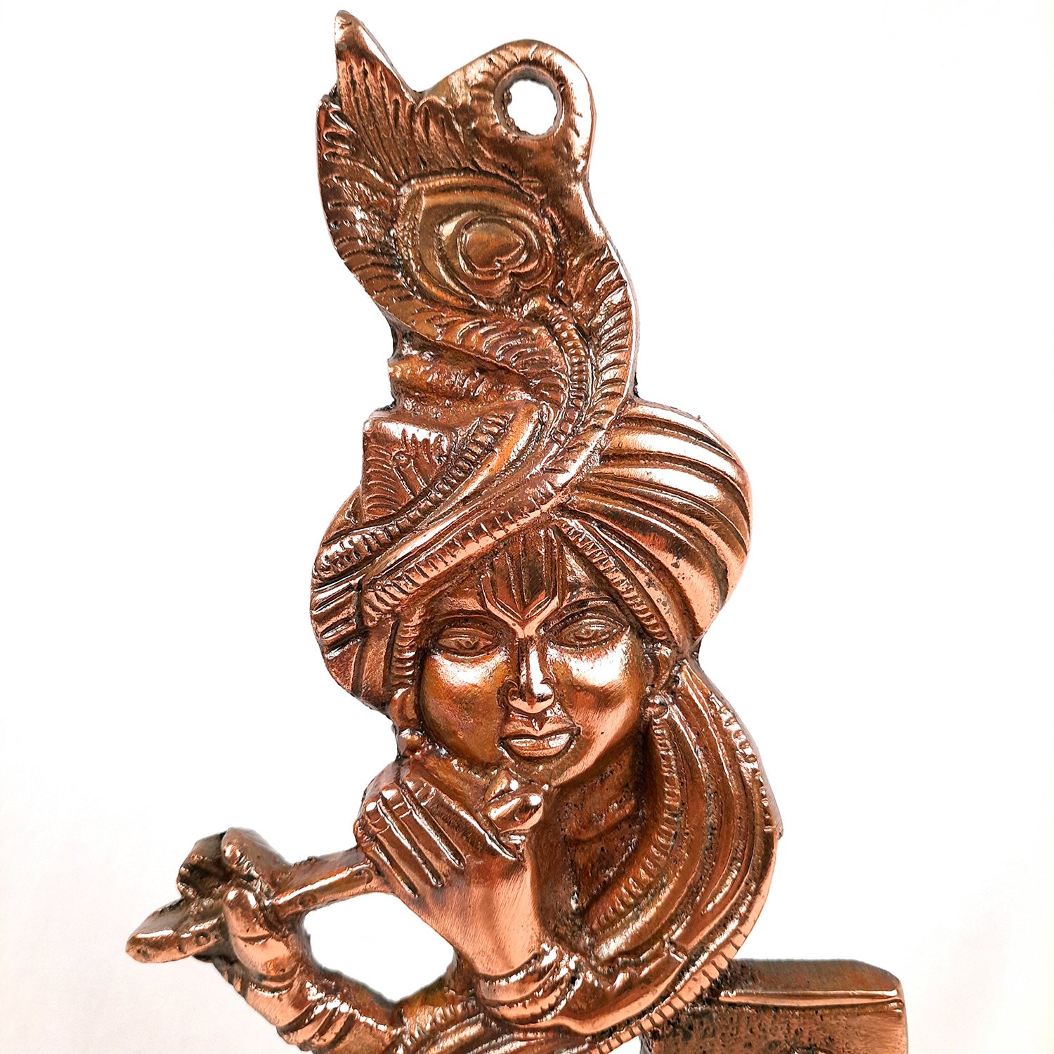 Shri Krishna Wall Hanging Idol | Lord Krishna Face Wall Hanging  Statue Murti | Religious & Spiritual Art Sculpture - for Gift, Home, Living Room, Office, Puja Room Decoration - 11 Inch