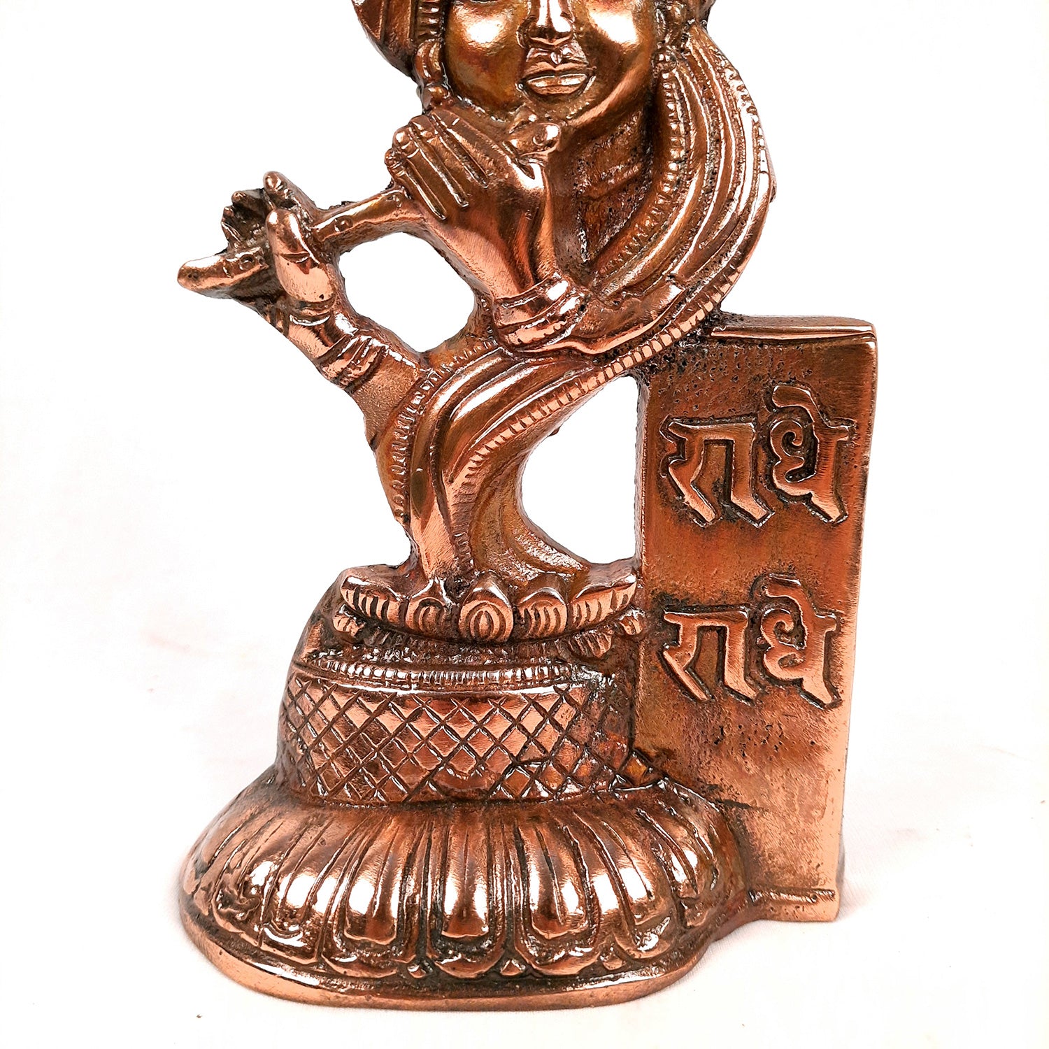 Shri Krishna Wall Hanging Idol | Lord Krishna Face Wall Hanging  Statue Murti | Religious & Spiritual Art Sculpture - for Gift, Home, Living Room, Office, Puja Room Decoration - 11 Inch