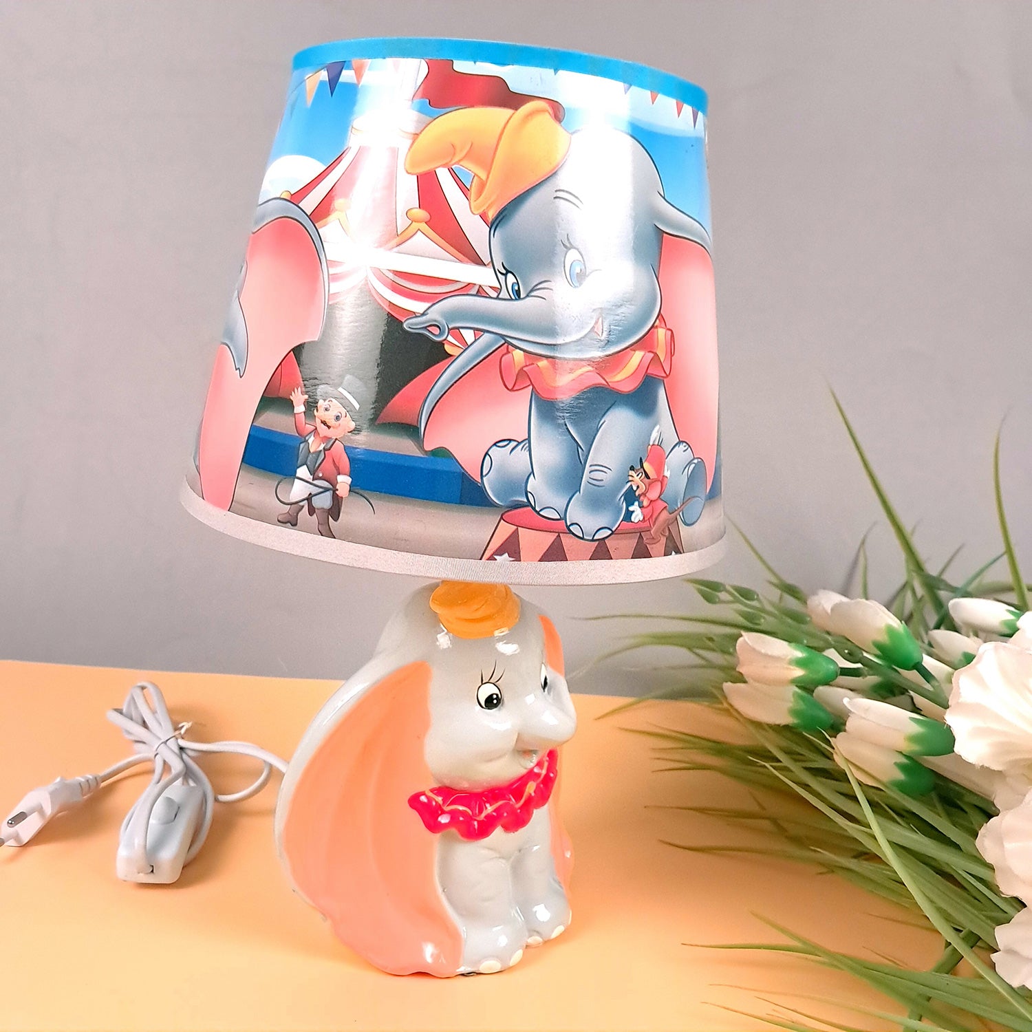 Table Lamp - Elephant Design | Bedside Lamp | Night Lamp Light - for Home Decor, Living Room, Bedroom Decor & Gift | Kids Room Decor - 13 Inch - apkamart