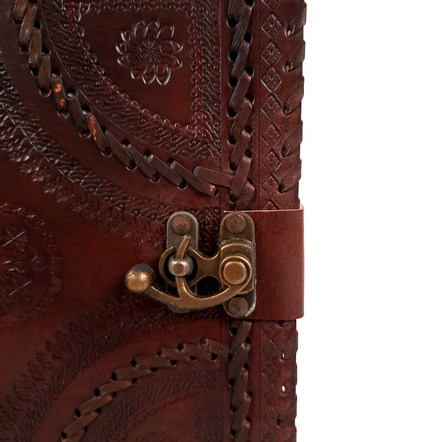 Leather Diary Vintage With Lock | Journal Notebook With Handmade Paper | Personal Traveller's Book, Sketchbook - for Writing, Table, Office, Desk, Study, Corporate Gifts | Gift for Him / Her -Apkamart