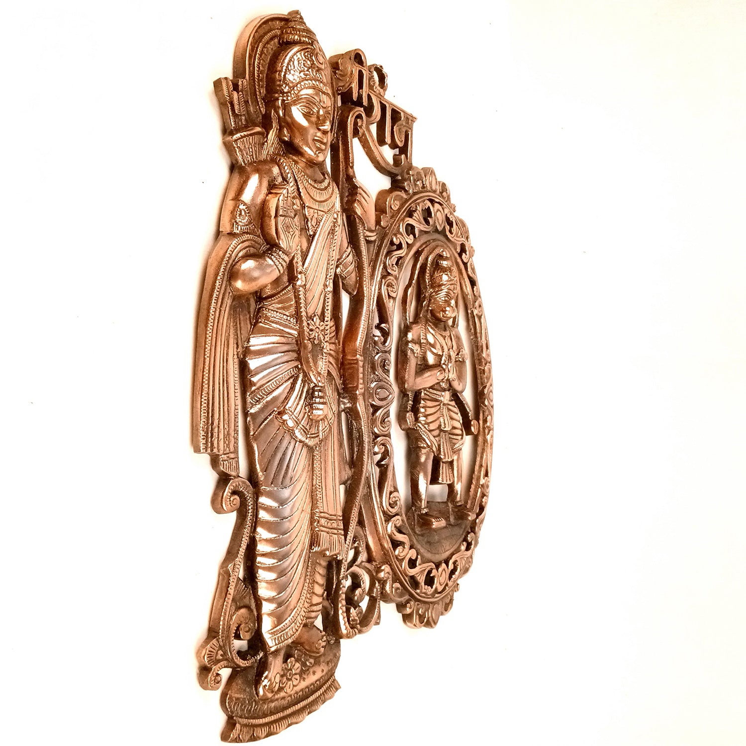 Lord Ram with Hanuman Big Wall Hanging | Shri Ram & Bajarang Bali Religious Wall Decor- for Home, Puja Room, Living Room & Entrance Decor - 18 Inch - Apkamart