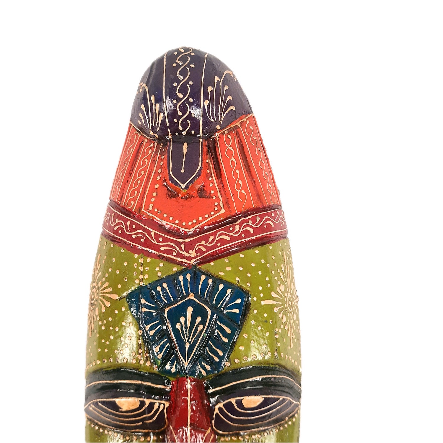 Mask Wall Hanging |Nazar Battu | Tribal Masks for Home Entrance & Living Room - for Home, Door, Hall-Way, Entrance, Balcony Decoration - 18 Inch - Apkamart #Style_Pack of 1