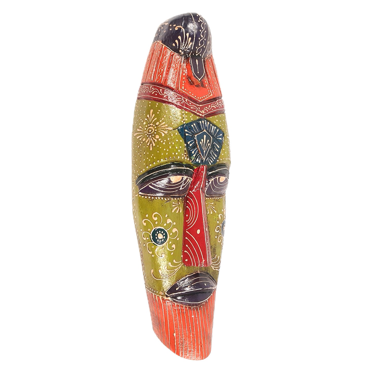 Mask Wall Hanging |Nazar Battu | Tribal Masks for Home Entrance & Living Room - for Home, Door, Hall-Way, Entrance, Balcony Decoration - 18 Inch - Apkamart #Style_Pack of 2