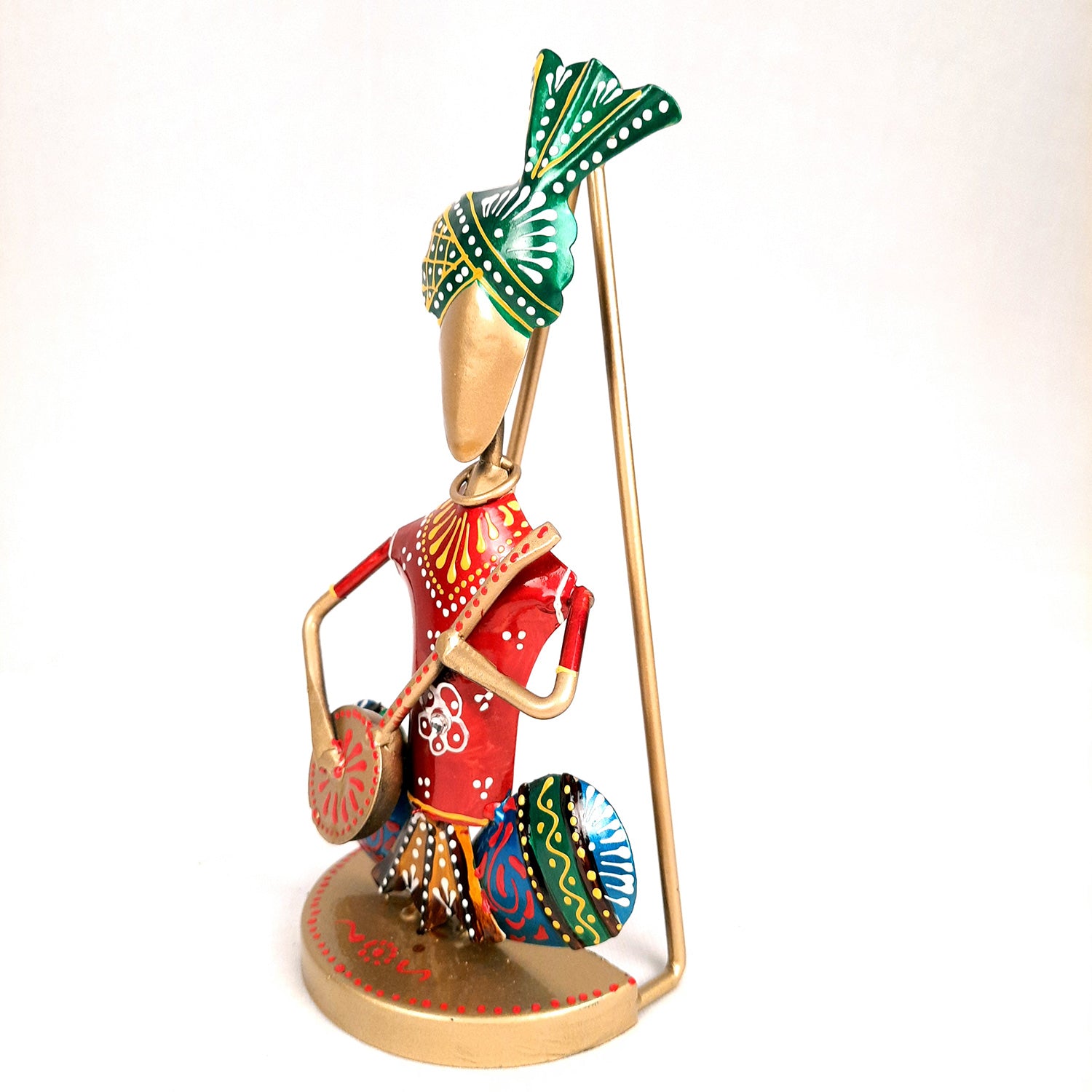Showpiece Musician Cum Wall Hanging | Decorative Figurine - For Home, Wall, Table, Living Room & TV Unit | Show Piece For Office Desk & Gifts - 8 Inch - apkamart