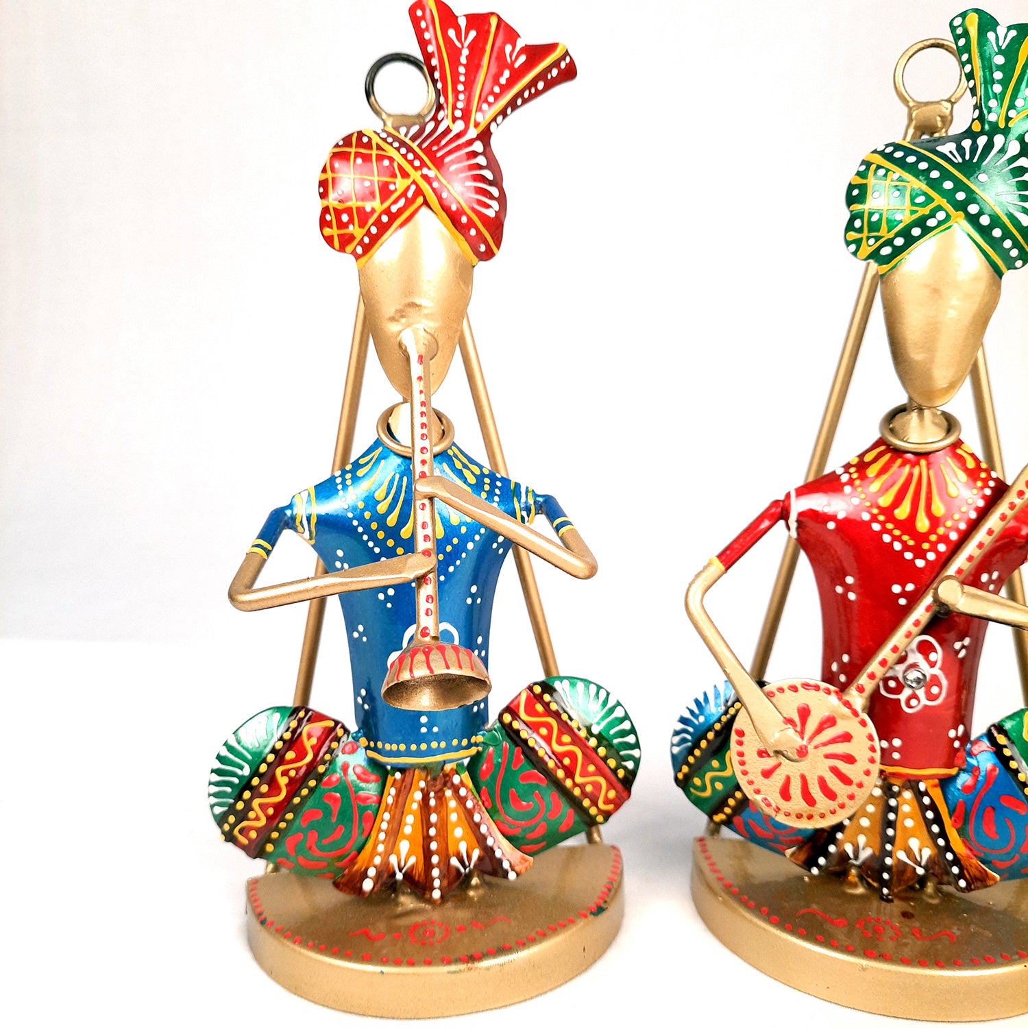 Showpiece Musician Cum Wall Hanging | Decorative Figurine - For Home, Wall, Table, Living Room & TV Unit | Show Piece For Office Desk & Gifts - 8 Inch - apkamart