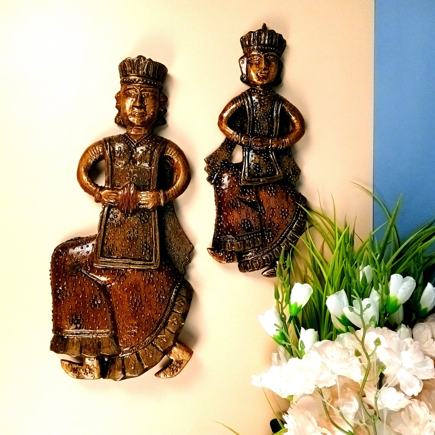 Musician Wall Hanging | Wooden Wall Showpiece Decor - For Home, Living Room, Bedroom, Hall, Entrance Decor & Gift - 16 Inch - Apkamart #Style_Design 1