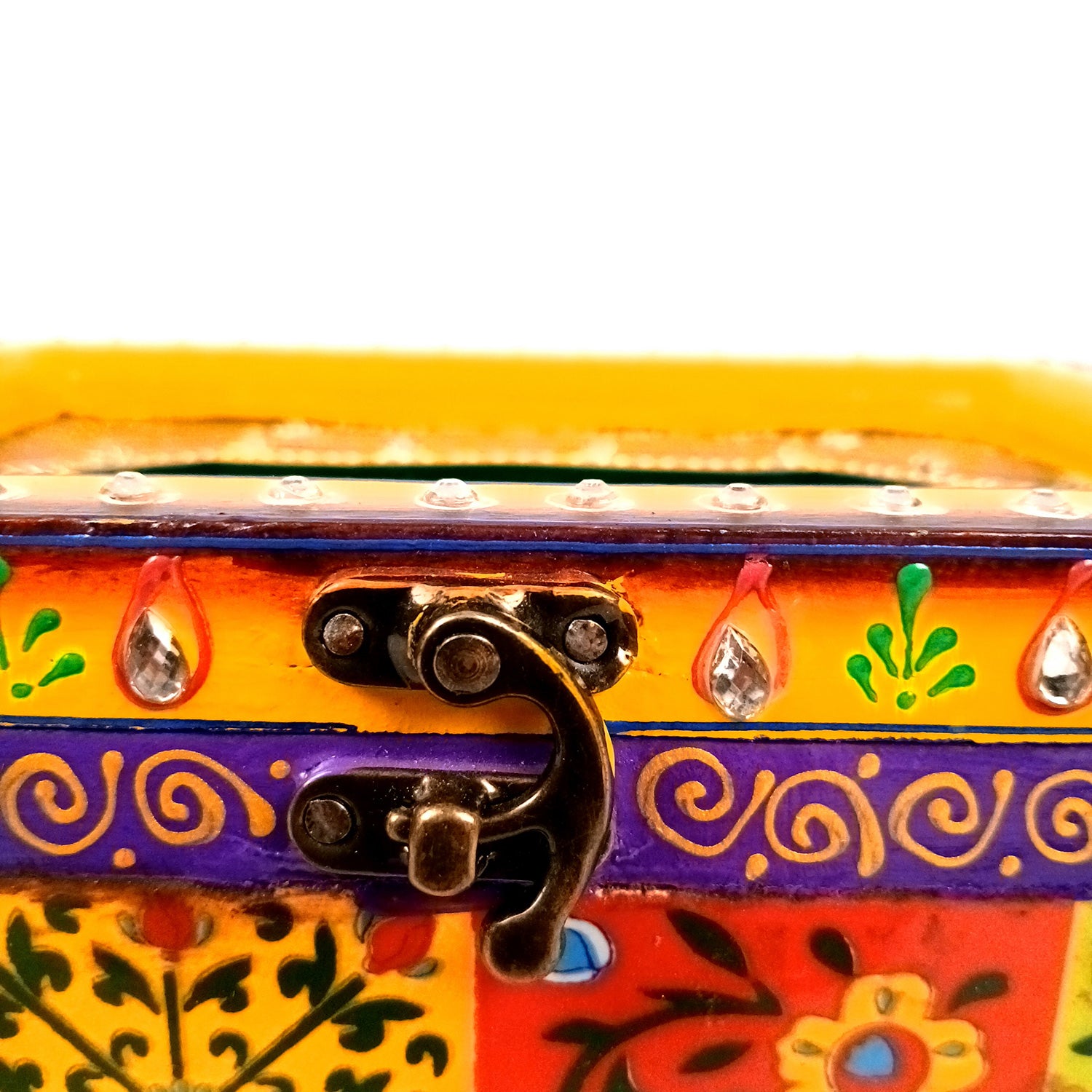 Napkin Holder With Ceramic Tiles | Tissue Paper Stand | Wooden Tissue Dispenser With Lid - For Home, Dining Table, Kitchen, Center Table Decor & Gift - 9 Inch - Apkamart #Style_Design 1