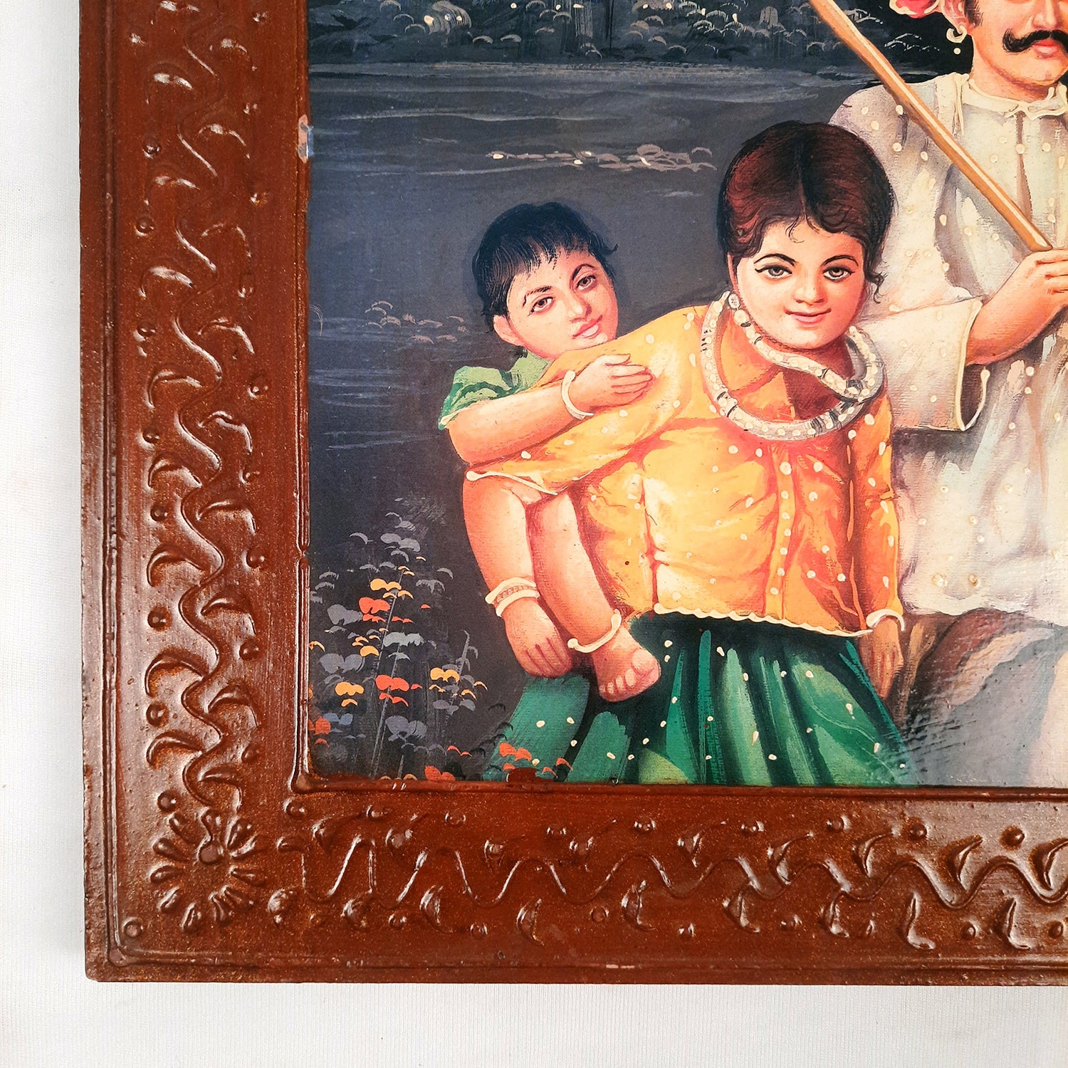 Village Painting In Wooden Frame | Wall Poster Frame - for Home Decoration, Paintings for Living Room, Bedroom, Hallway, Office & Gifts - 15 Inch - Apkamart