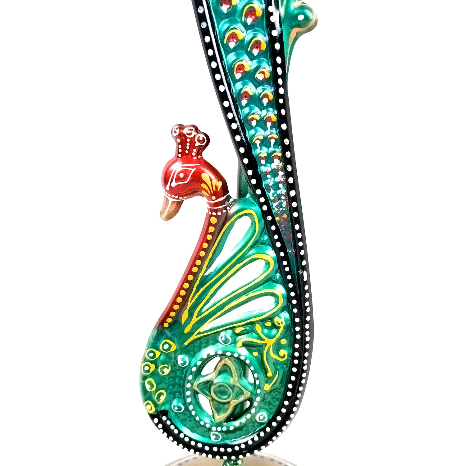 Peacock Tea Light Candle Holder | Candle Holders Stand With 4 Slots - For Home, Table, Living Room, Dining room, Bedroom Decor | For Diwali Decoration & Gifts - 16 Inch - Apkamart