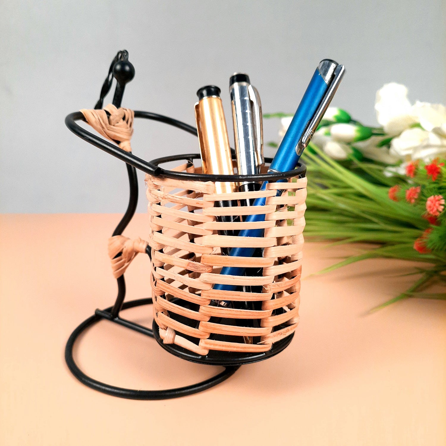 Handmade Pen Stand for home and office desk store , multipurpose pen stand.