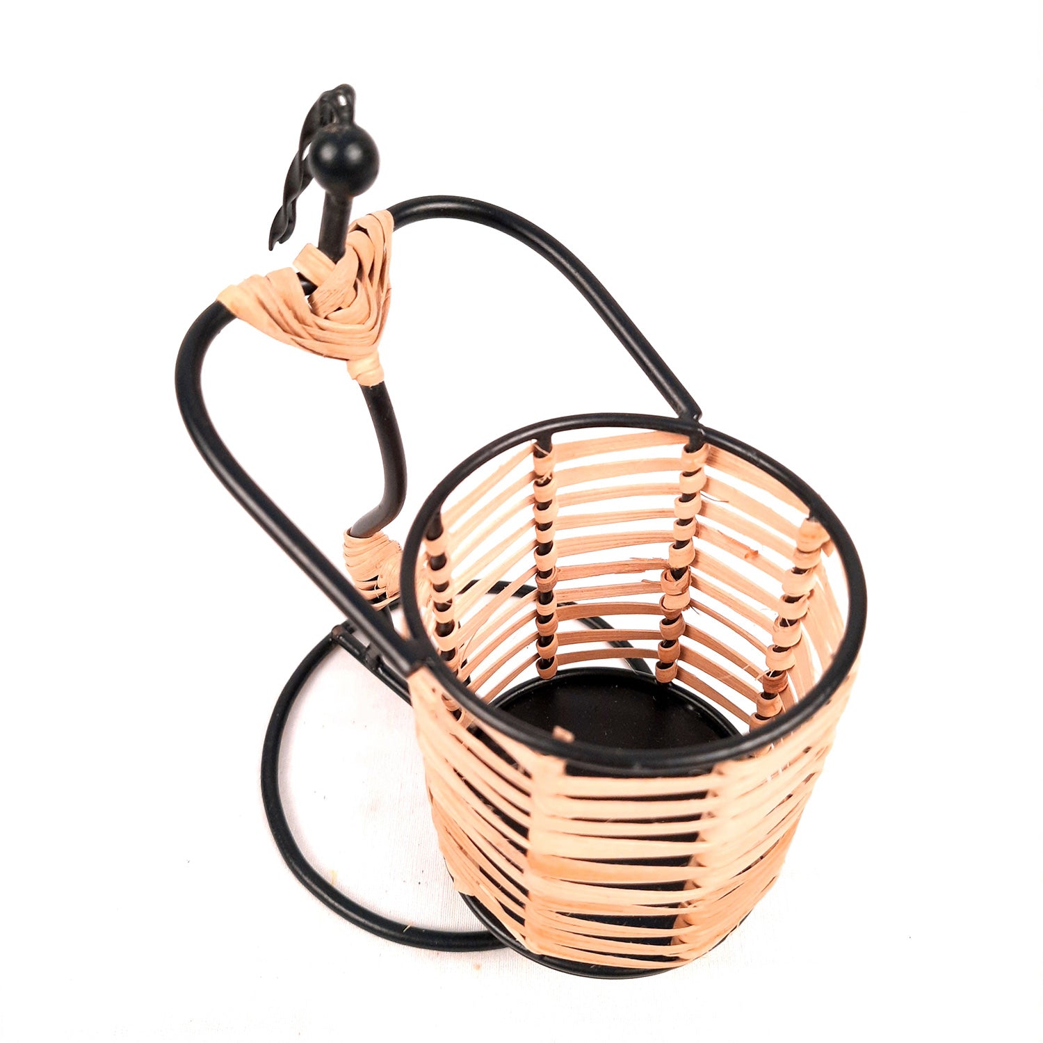 Pen Stand Cum Cutlery Holders - Lady Holding Basket Design | Multipurpose Organizers | Pencil Holder Stands - For Study Table, Desk, Stationary Gift, Home, Office Decor & Corporate Gifting - apkamart