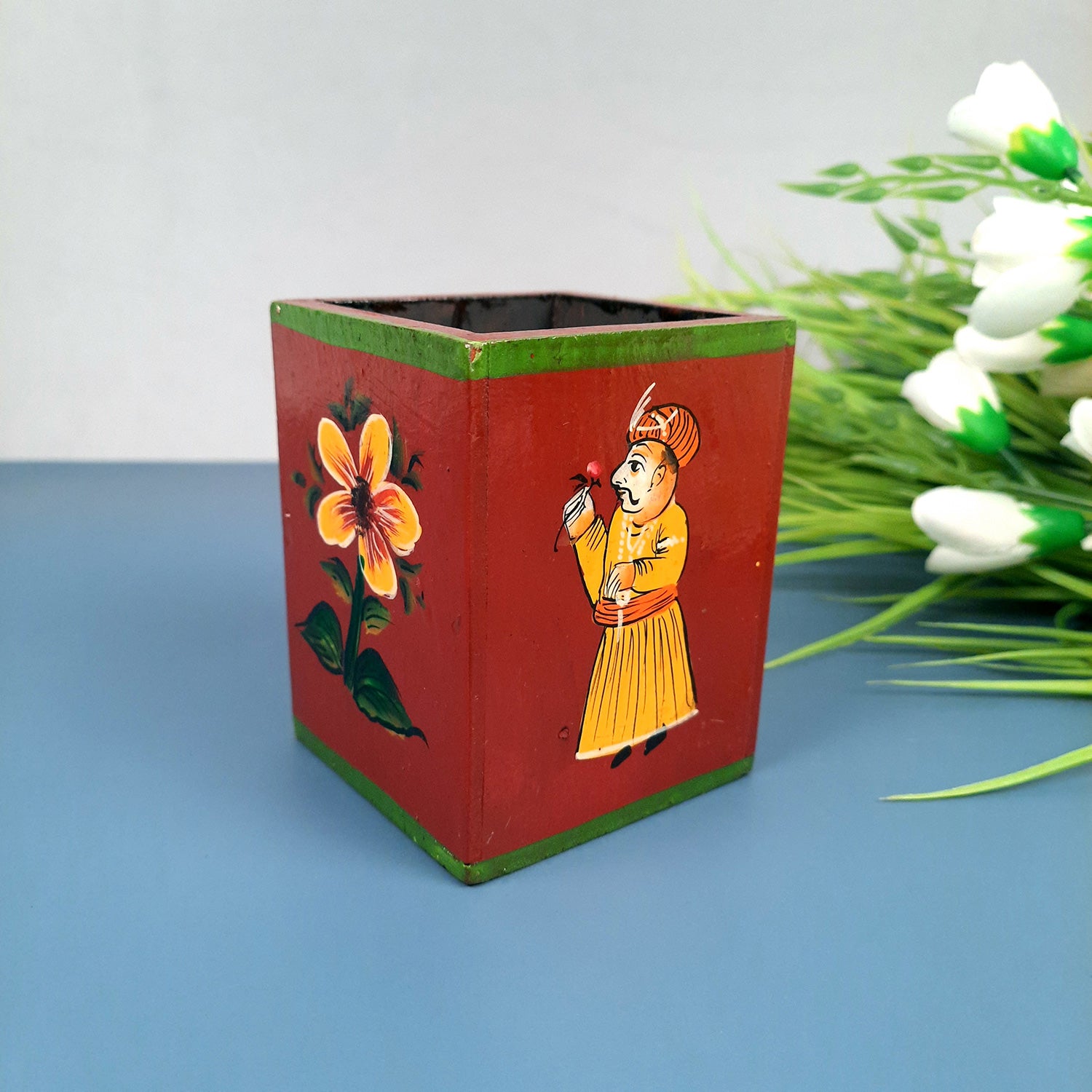 Pen Pencil Holder | Desk Organizer | Wooden Pencil Stand |Stationary Holders - For Home, Study Table, Office Decor, Corporate Gifting | Gifts For Him -apkamart #Style_Design 2