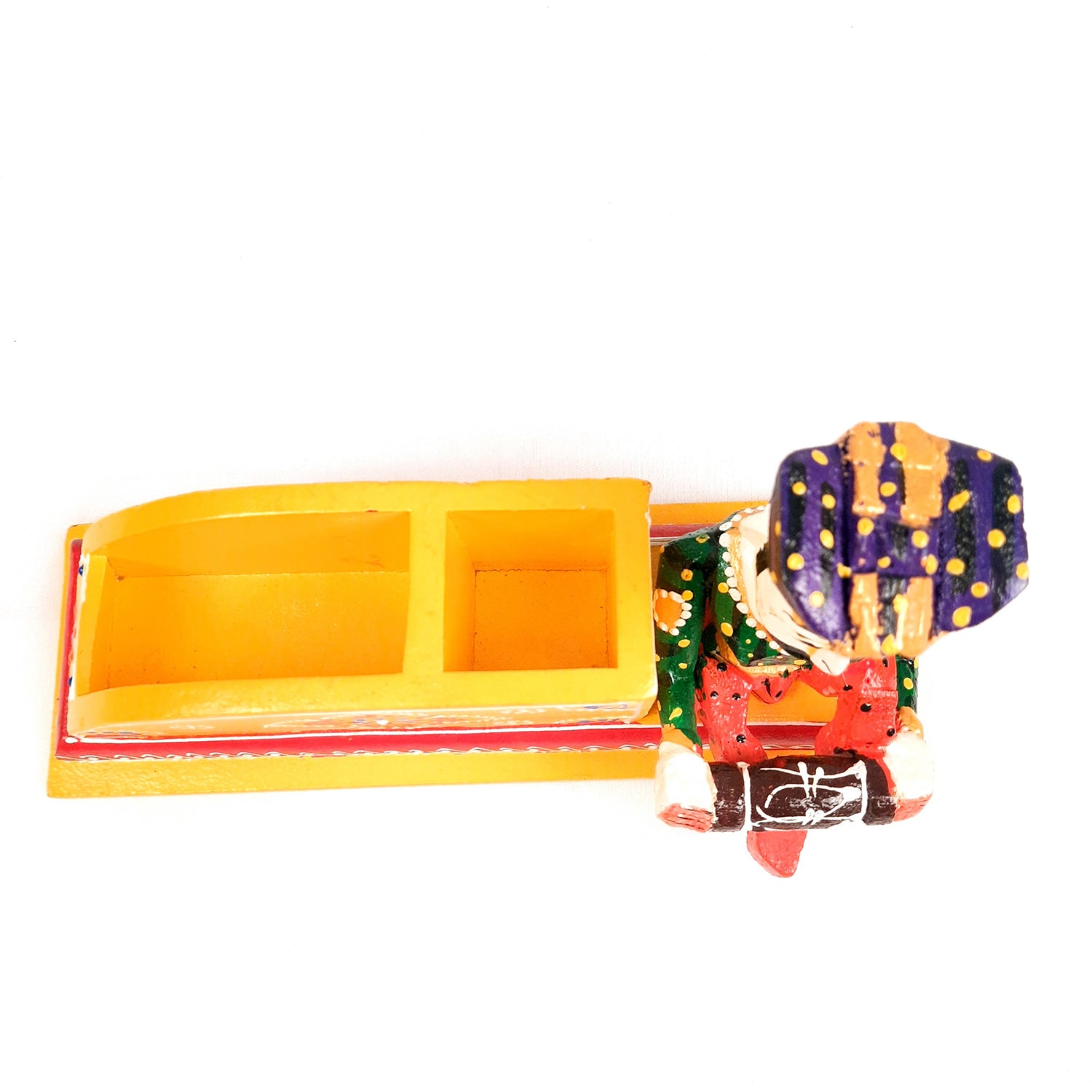 Pen Stand Cum Cutlery Holders | Multipurpose Organizers | Wooden Pencil Holder Stands - For Study Table, Desk, Stationary Gift, Home, Office Decor & Corporate Gifting - 9 Inch - Apkamart #Colour_Yellow