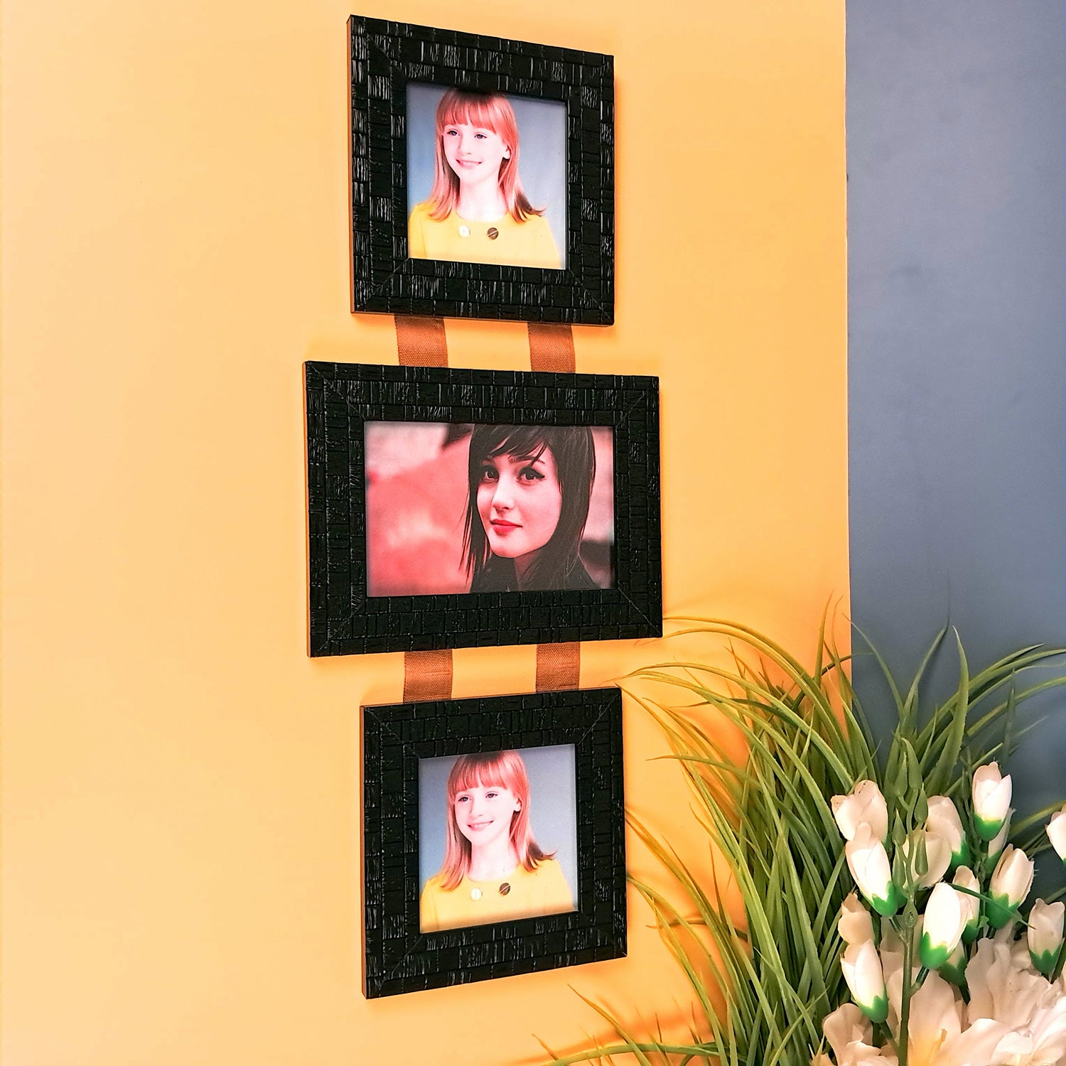 Photo Frame For Wall Hanging | Picture Frames Collage for 3 Photos - for Home, Wall Décor, Bedroom, Office, Living Room & Gifts - Apkamart #Style_Design 1