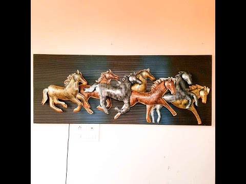 7 Running Horse Wall Hanging with LED Lights | Backlit Horse Wall Decor - for Vastu, Feng Shui, Living Room, Home, Wall Decor & Gifts - 60 inch - Apkamart