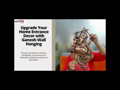 Ganesh Wall Hanging Idol | Lord Ganesha Dancing Pose Wall Statue Decor | Ganpati Idol for Home, Living Room, Puja & Religious Decor - 18 Inch