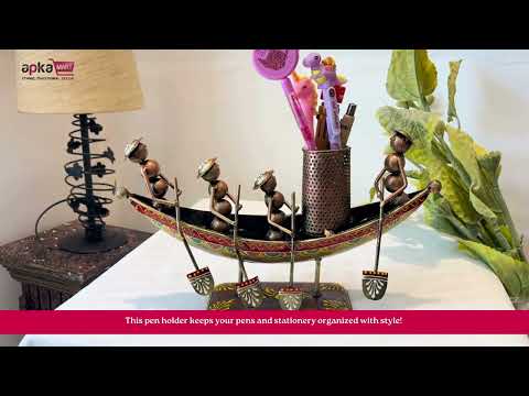Boat Pen Holder |For pen & Pencil - Boat Design - 11 Inch-Apkamart