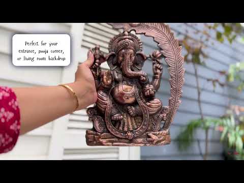 Ganesh Ji Wall Hanging | Ganpati Wall Statue - for Home, Wall Decor, Puja & Gifts -13 inch-Apkamart