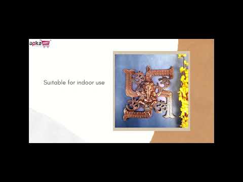 Swastik Ganesh Wall Decor - Vigha Harta Ganesha Wall Hanging -13 Inch - ApkaMart