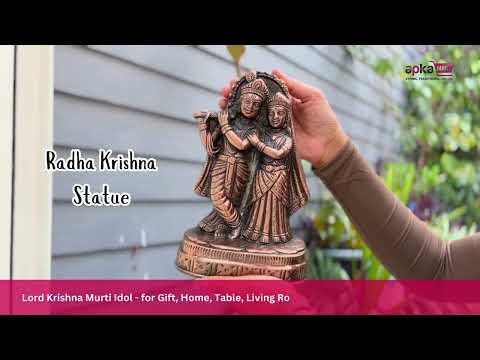 Radha Krishna Idol Statue | Radhe Krishna Murti For Wedding Gift - for Home, Table, Living Room, Office, Entrance Decor - 10 Inch - Apkamart