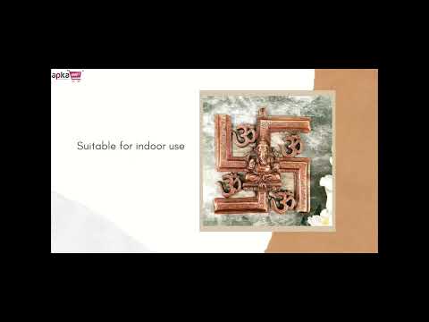 Ganesh Wall Hanging Idol | Lord Ganesha With Swastik And Om Wall Decor Murti for Entrance Door | Ganesha Statue for Vastu, Home, Puja & Religious Decor - 11 Inch - apkamart