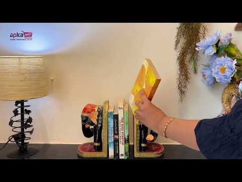 Elephant Design - Bookend for Office Decor - Book Shelf & Home Decor - 9 Inch - ApkaMart